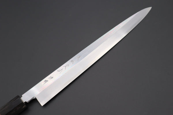 Fu-Rin-Ka-Zan Yanagiba Fu-Rin-Ka-Zan Limited, Blue Steel No.1 Suminagashi Yanagiba (270mm and Yanagiba 300mm, 2 Sizes, Octagonal Quince Wood Handle)