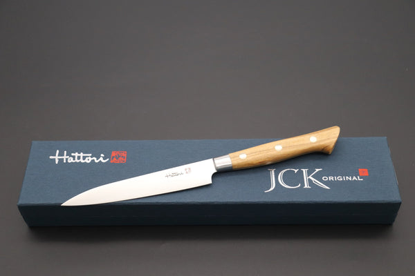 Hattori Petty Hattori Forums FH Series Petty (120mm and 150mm, Olive Wood Handle)