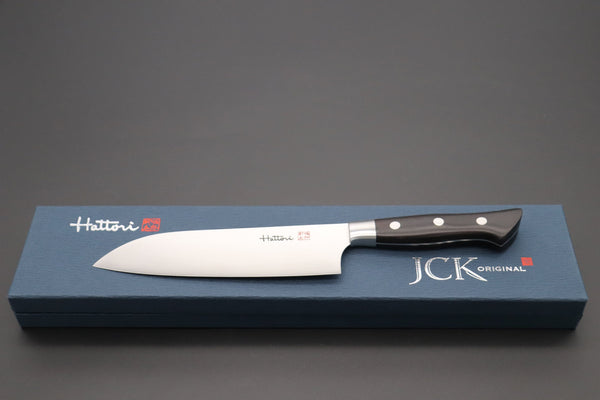 Hattori Santoku FH-4A Santoku 170mm (6.6inch) Hattori Forums FH Series FH-4A Santoku 170mm (6.6inch, African Blackwood Handle)