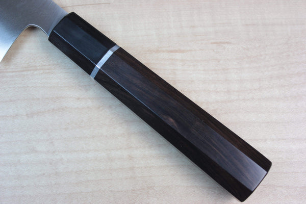 Hattori Wa Gyuto Octagon Shaped Ebony Wood Handle With Nickel Silver Spacer Hattori Forums FH Series FH-9ES Wa Gyuto 270mm (10.6 inch, Octagon Shaped Ebony Wood Handle With Nickel Silver Spacer)
