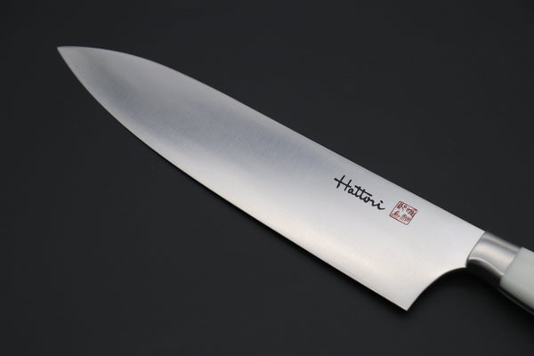 Hattori Western Deba Hattori Forums FH Series Western Deba (165mm and 240mm, Fresh White Corian Handle)