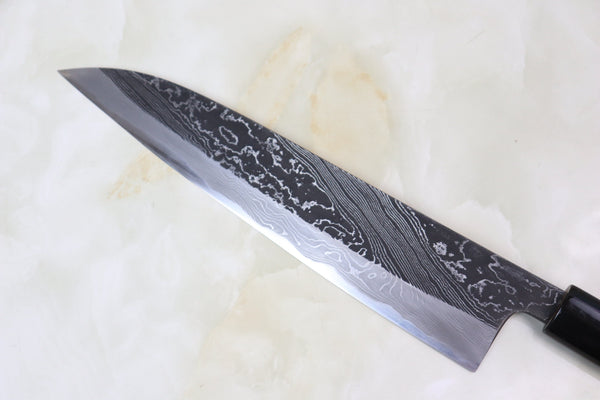 Hinoura Wa Gyuto Tsukasa Hinoura Custom Knife "Unryu-Mon" TH-12 Wa Gyuto 240mm (9.4inch, Enjyu Wood Handle with Water Buffalo Horn Ferrule & Butt)