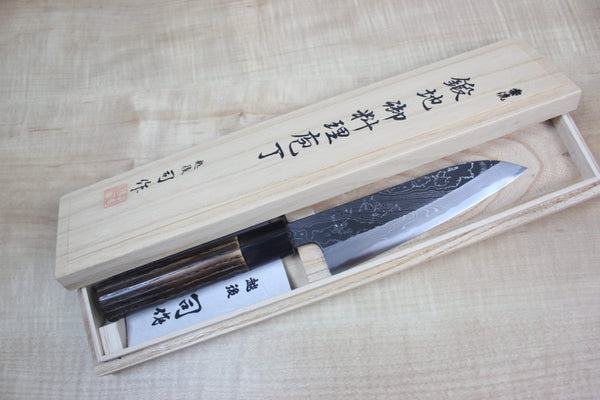 Tsukasa Hinoura Custom Knife "Unryu-Mon" Wa Petty 135mm (5.3 Inch, TH-1P) - japanesechefsknife.mom