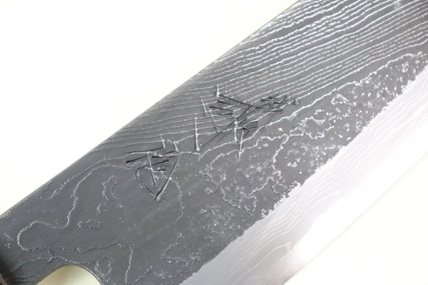 Hinoura Wa Santoku Tsukasa Hinoura Custom Knife TH-14 "Unryu-Mon" Wa Santoku 165mm (6.4 inch, Enjyu Wood Handle with Water Buffalo Horn Ferrule & Butt)