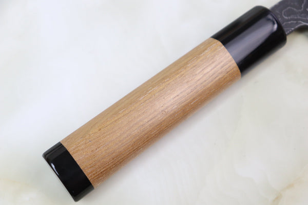Hinoura Wa Santoku Tsukasa Hinoura Custom Knife TH-14 "Unryu-Mon" Wa Santoku 165mm (6.4 inch, Enjyu Wood Handle with Water Buffalo Horn Ferrule & Butt)