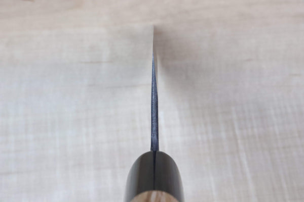 Tsukasa Hinoura Custom Knife "Tobi-Mon" Wa Santoku 170mm (6.6 inch, TH-6, Enjyu Wood Handle with Water Buffalo Horn Ferrule & Butt) - japanesechefsknife.mom