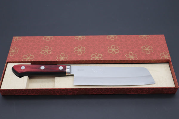 JCK Natures Nakiri JCK Natures SAKURA ROAD Aogami Super Series SAKURA-3 Nakiri 160mm (6.2 Inch)