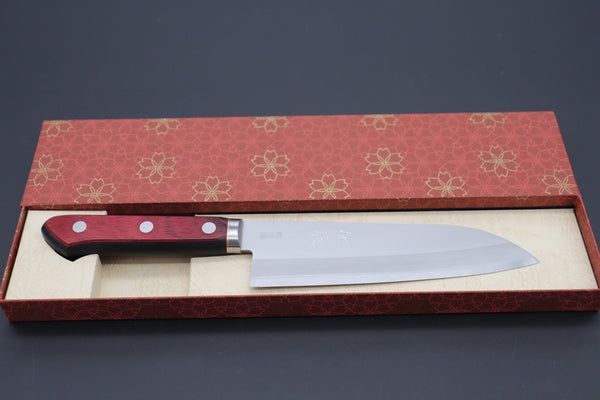 JCK Natures Santoku JCK Natures SAKURA ROAD Aogami Super Series SAKURA-1 Santoku 170mm (6.6 Inch)