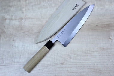 Masamoto HS Series Honyaki White Steel No.2 Deba (150mm to 225mm, 6 sizes) - japanesechefsknife.mom