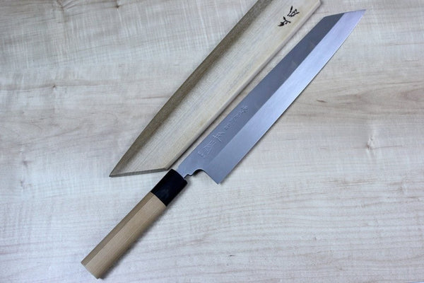 Masamoto HS Series Honyaki White Steel No.2 Kiritsuke Single Bevel Edge (240mm and 270mm, 2 sizes) - japanesechefsknife.mom