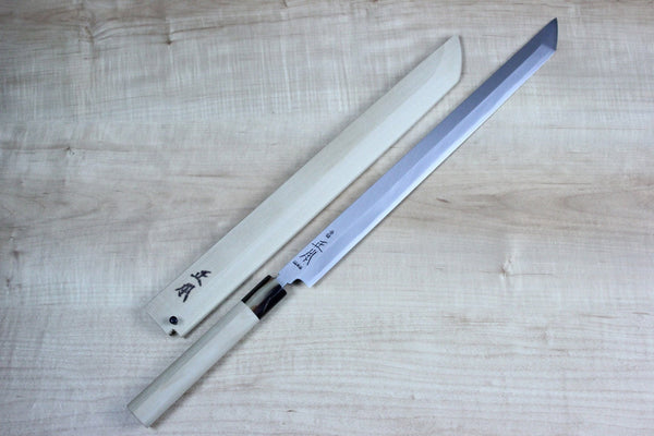 Masamoto KS Series Hon Kasumi White Steel No.2 Sakimaru Takohiki (330mm and 360mm, 2 sizes) - japanesechefsknife.mom