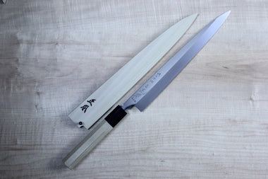 Masamoto HA Series Honyaki Blue Steel No.2 Yanagiba (240mm to 330mm, 4 sizes) - japanesechefsknife.mom