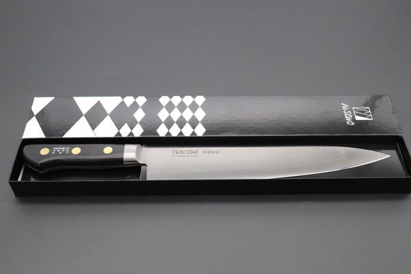 Misono Gyuto No.113 Gyuto 240mm(9.4inch, Without Dragon Engraving) / Right Handed Misono Sweden Steel Series No.113 Gyuto 240mm (9.4 inch, Simple Misono Logo Version, Without Dragon Engraving)