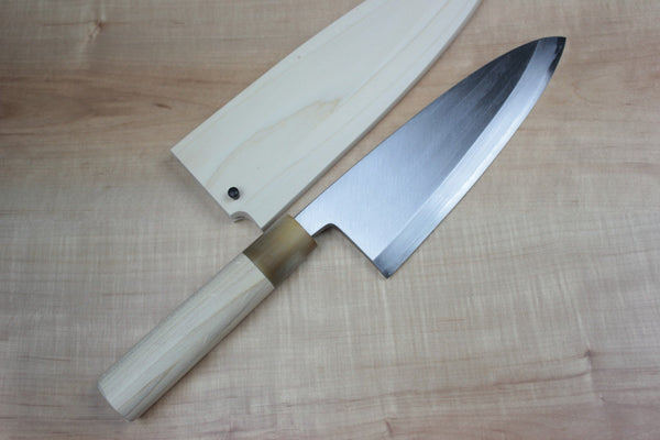 Mizuno Tanrenjo Akitada Ao Hagane DX Series Blue Steel No.1 Deba (105mm to 225mm, 9 sizes) - japanesechefsknife.mom