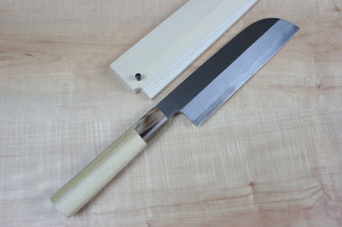 Mizuno Tanrenjo Akitada Ao Hagane DX Series Blue Steel No.1 Kama Usuba (165mm to 240mm, 6 sizes) - japanesechefsknife.mom