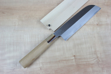 Mizuno Tanrenjo Akitada Hon Kasumi Series White Steel No.2 Kama Usuba (180mm to 240mm, 5 sizes) - japanesechefsknife.mom