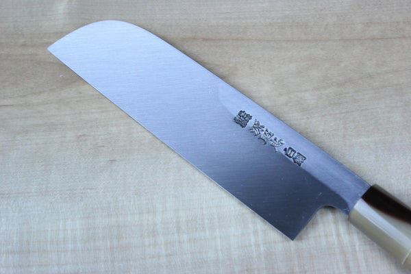 Mizuno Tanrenjo Akitada Hon Kasumi Series White Steel No.2 Kama Usuba (180mm to 240mm, 5 sizes) - japanesechefsknife.mom