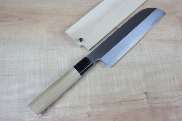 Mizuno Tanrenjo Akitada Hontanren Series Blue Steel No.2 Kama Usuba (150mm to 240mm, 7 sizes) - japanesechefsknife.mom
