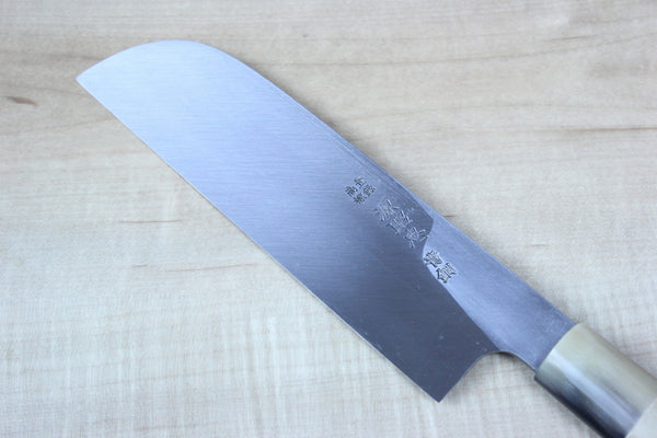 Mizuno Tanrenjo Akitada Hontanren Series Blue Steel No.2 Kama Usuba (150mm to 240mm, 7 sizes) - japanesechefsknife.mom