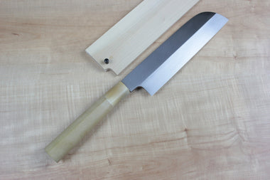 Mizuno Tanrenjo Akitada Honyaki DX Series Blue Steel No.2 Kama Usuba (180mm to 240mm, 5 sizes) - japanesechefsknife.mom