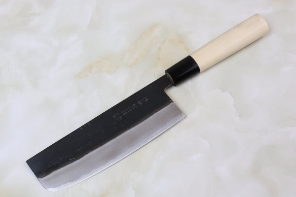 Mizuno Tanrenjo Akitada Hontanren Series Blue Steel No.2 Nakiri 165mm (6.4 inch, GFNA)) - japanesechefsknife.mom