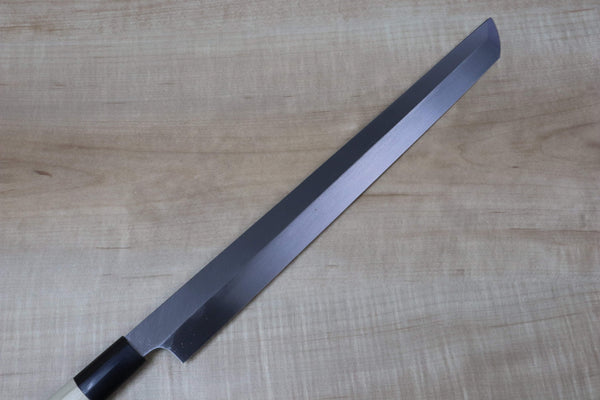 Mizuno Tanrenjo Akitada Honyaki Series White Steel HY-20 Sakimaru Takohiki 270mm (10.6 inch) - japanesechefsknife.mom