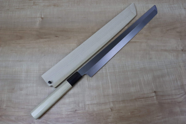 Mizuno Tanrenjo Akitada Honyaki Series White Steel HY-20 Sakimaru Takohiki 270mm (10.6 inch) - japanesechefsknife.mom