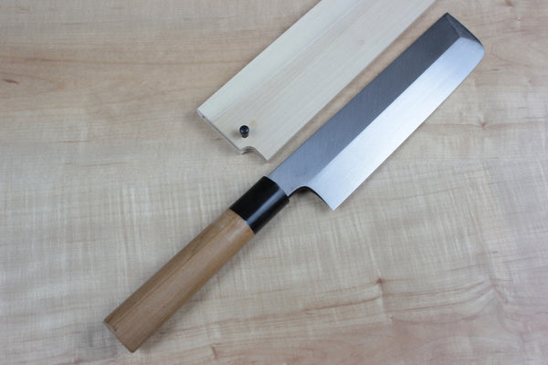 Mizuno Tanrenjo Akitada Honyaki DX Series Blue Steel No.2 Usuba (180mm to 240mm, 5 sizes) - japanesechefsknife.mom