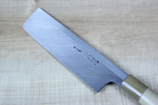 Mizuno Tanrenjo Akitada Honyaki Series White Steel Usuba (180mm to 240mm, 5 sizes) - japanesechefsknife.mom