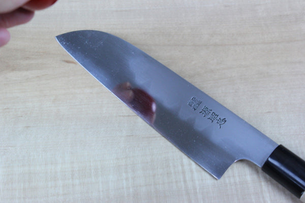 Mizuno Tanrenjo Akitada Honyaki Series White Steel Wa Santoku 180mm (7inch) - japanesechefsknife.mom