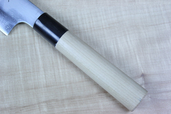 Mizuno Tanrenjo Akitada Honyaki Series White Steel Wa Santoku 180mm (7inch) - japanesechefsknife.mom