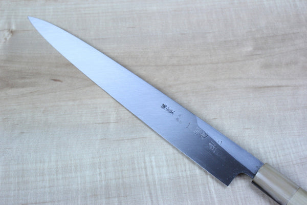 Mizuno Tanrenjo Akitada Ao Hagane DX Series Blue Steel No.1 Yanagiba (180mm to 360mm, 7 sizes) - japanesechefsknife.mom