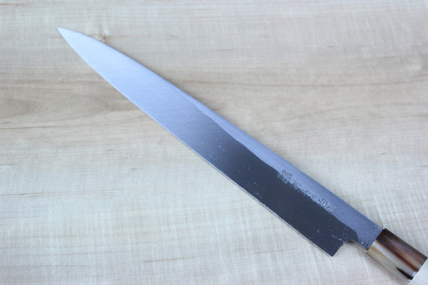Mizuno Tanrenjo Akitada Hon Kasumi Series White Steel No.2 Yanagiba (180mm to 360mm, 7 sizes) - japanesechefsknife.mom