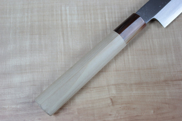 Mizuno Tanrenjo Akitada Hon Kasumi Series White Steel No.2 Yanagiba (180mm to 360mm, 7 sizes) - japanesechefsknife.mom
