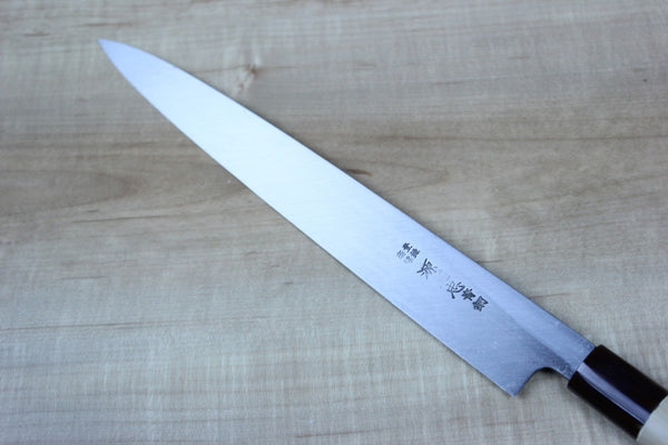 Mizuno Tanrenjo Akitada Hontanren Series Blue Steel No.2 Yanagiba (180mm to 360mm, 7 sizes) - japanesechefsknife.mom