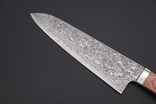 Mr. Itou Gyuto Mr. Itou “Luna Series” R-2 Custom Damascus Gyuto 170mm (6.6 inch) Orange Color Micarta Handle (IT-140A)