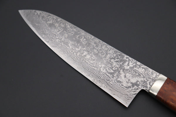 Mr. Itou Gyuto Mr. Itou R-2 Custom Damascus Gyuto 170mm (6.6 inch, Stabilized Maple Burl Wood Handle, IT-141)