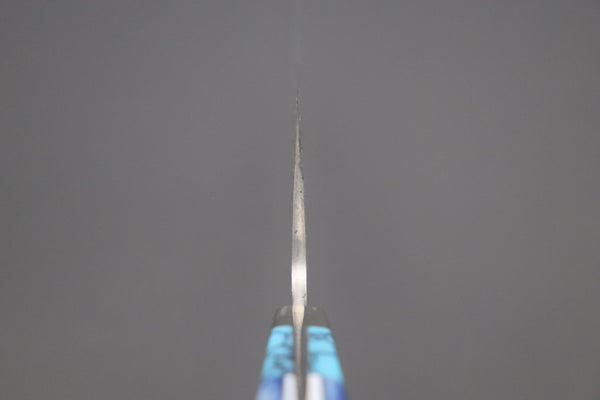 Mr. Itou Santoku Mr. Itou “Luna Series” R-2 Custom Damascus Santoku 170mm (6.6 inch, "Custom Combination Handle(Turquoise Gem-Composite Stone/Blue Color Camel Bone/Ironwood)" (IT-162)