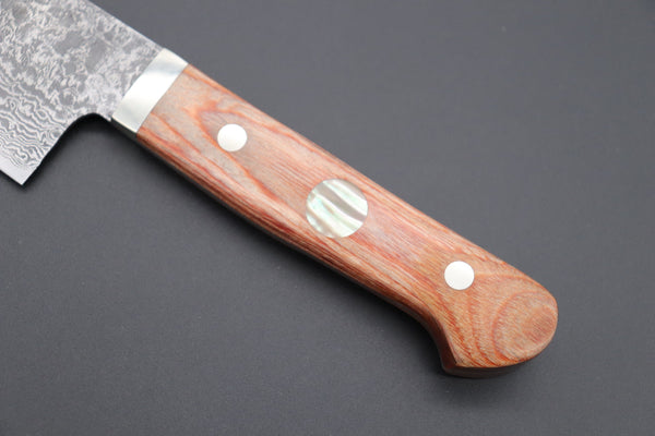 Mr. Itou Santoku Mr. Itou “Luna Series” R-2 Custom Damascus Santoku 170mm (6.6 inch, Orange Color Micarta Handle (IT-188B)