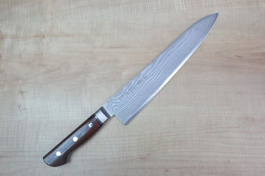 SHIKI 黒龍 Black Dragon Series, VG-10 Damascus Gyuto 240mm (9.4 inch, Cocobolo Wood Handle) - japanesechefsknife.mom
