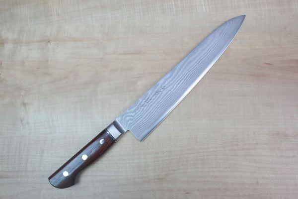 SHIKI 黒龍 Black Dragon Series, VG-10 Damascus Gyuto 240mm (9.4 inch, Cocobolo Wood Handle) - japanesechefsknife.mom
