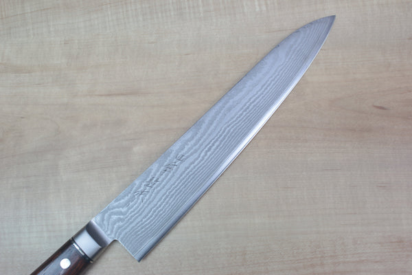 SHIKI 黒龍 Black Dragon Series, VG-10 Damascus Gyuto 240mm (9.4 inch, Cocobolo Wood Handle) - japanesechefsknife.mom
