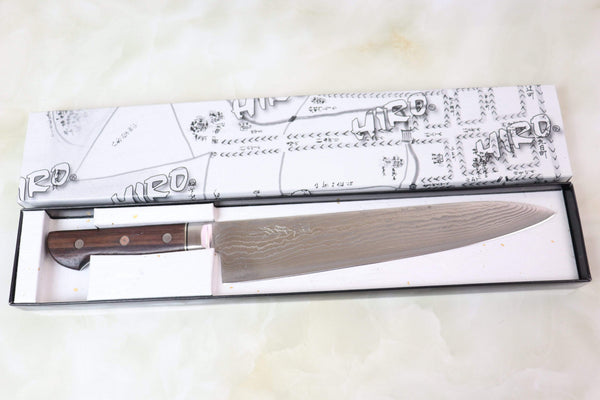 Shiki Gyuto SND-25 Gyuto 240mm (9.4 inch) SHIKI Greysh VG-10 Nickel Damascus SND-25 Gyuto 240mm (9.4 inch, Rose Wood Handle)