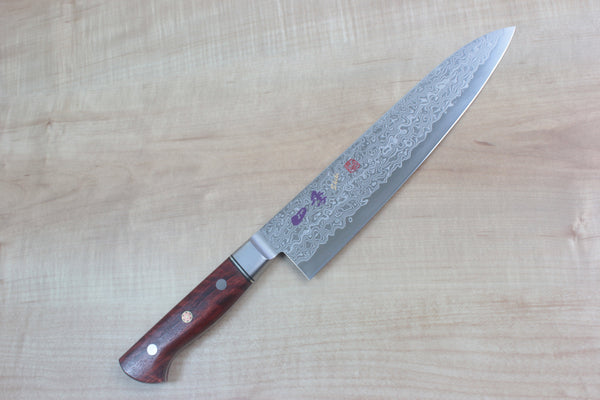 SHIKI 守護神 Guardian Series Gyuto (210mm and 240mm, 2 Sizes, Quince Wood Handle) - japanesechefsknife.mom