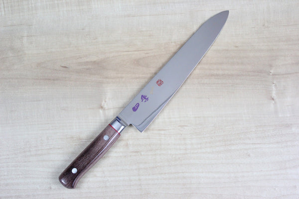 SHIKI VG-10 Handmade French Style Chef Knife 210mm (8.2 inch, Brown Camel Bone Handle) - japanesechefsknife.mom