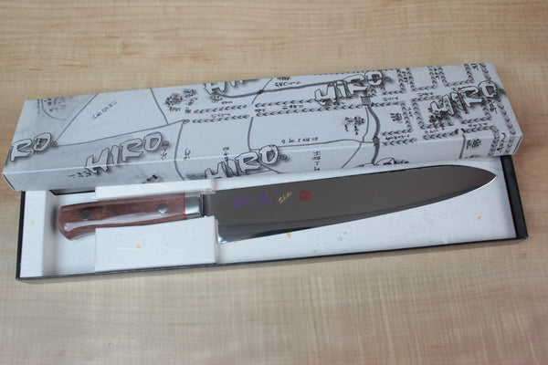 SHIKI VG-10 Handmade French Style Chef Knife 210mm (8.2 inch, Brown Camel Bone Handle) - japanesechefsknife.mom