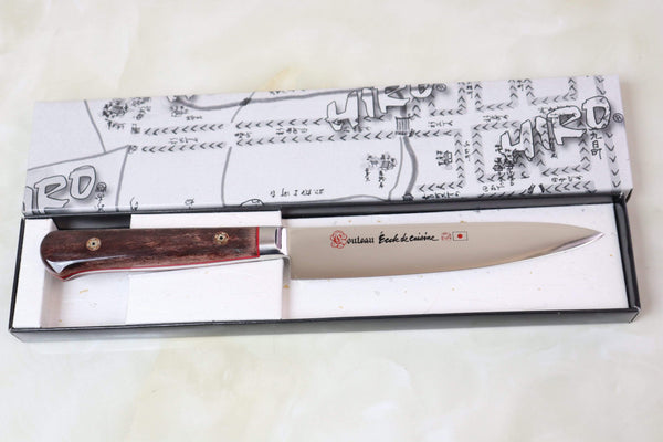 Shiki Petty SV-1 Petty 150mm (5.9inch) SHIKI VG-10 Handmade Petty 150mm (5.9inch, Brown Camel Bone Handle)