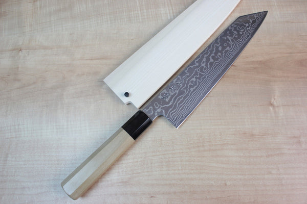Sukenari Gingami No.3 Nickel Damascus Kiritsuke (210mm to 270mm, 3 sizes) - japanesechefsknife.mom