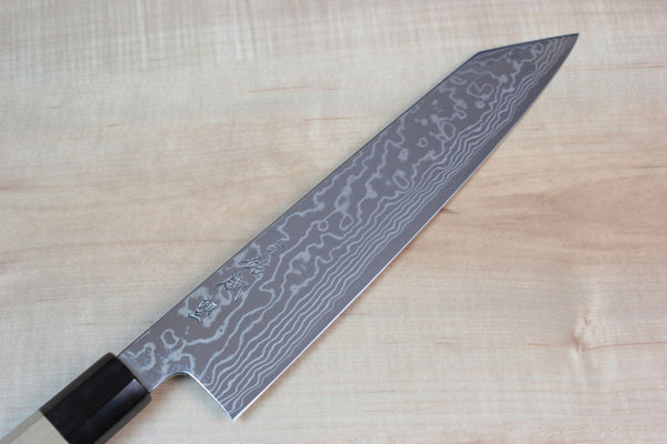 Sukenari Gingami No.3 Nickel Damascus Kiritsuke (210mm to 270mm, 3 sizes) - japanesechefsknife.mom