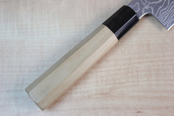 Sukenari Gingami No.3 Nickel Damascus Kiritsuke (210mm to 270mm, 3 sizes) - japanesechefsknife.mom
